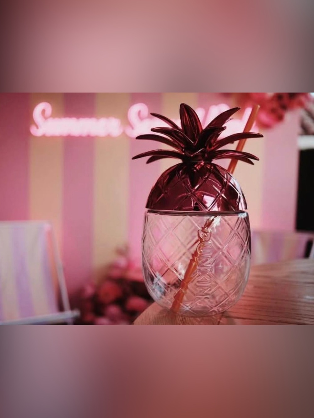 NWT Dunkin Pineapple Cup 🍍